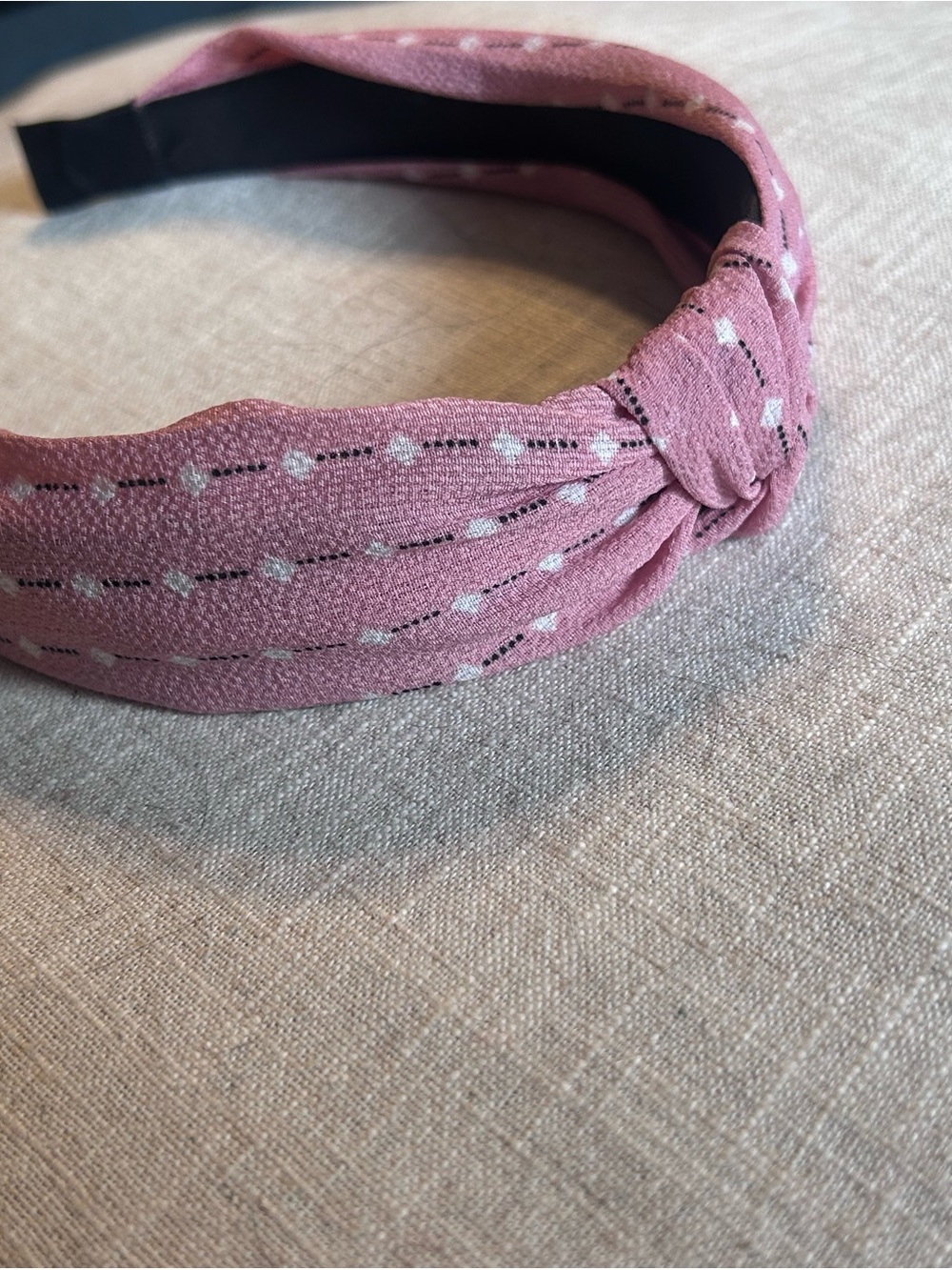 Knotted Pink Polka Dot Headband - Women Accessories
